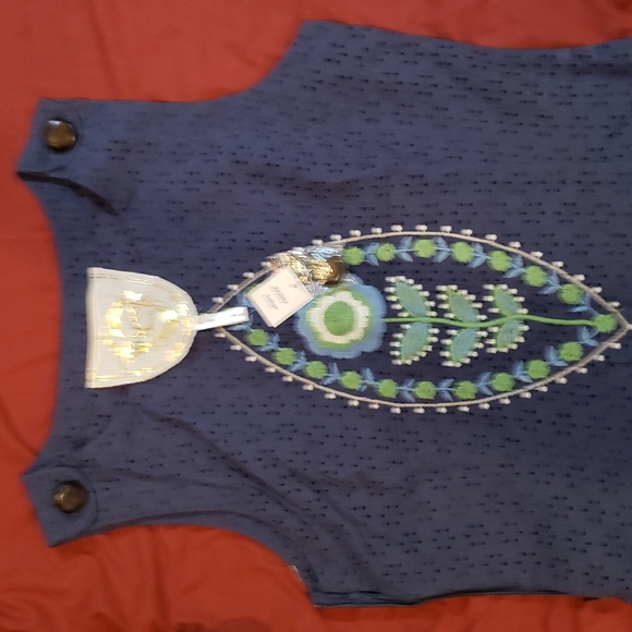 Side zip blue top - Picture 2 of 2